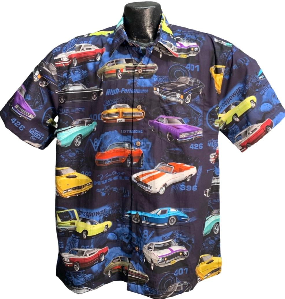 Hot Rods, Classic Cars, Motorcyles, and Trains Hawaiian Shirts